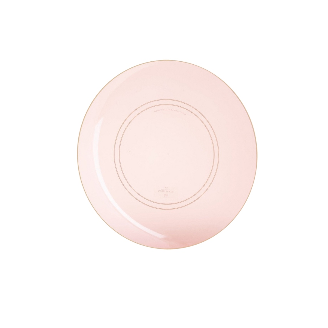 Transparent Rose Gold Rimmed Plastic Plates