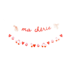 Red and White Cherry "Ma Cherie" Banner Set