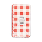 Red and White Gingham Scalloped Guest Napkins