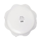 Red and White Tossed Cherry Scalloped Large Dinner Plates