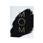 Black and gold Mother's Day card with brushstroke design from Parte Haus party supply store in Bethesda Maryland