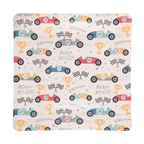 Multicolor Race Car Square Large Dinner Plate
