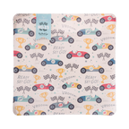 Multicolor Race Car Square Large Dinner Plate