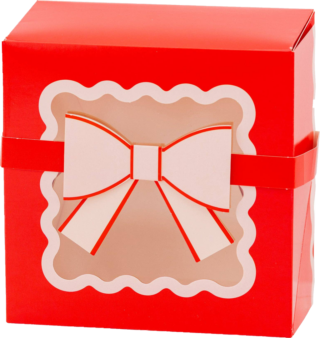 Red and Pink Bow Cookie Box