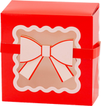 Red and Pink Bow Cookie Box