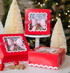 Red and Pink Bow Cookie Box
