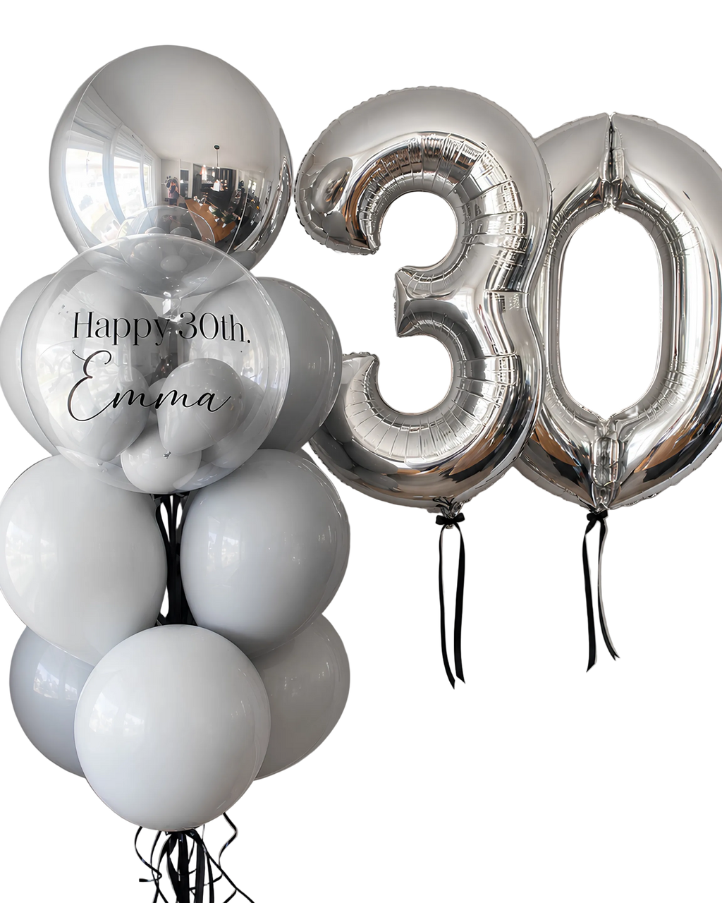 Monochrome Grey Signature Balloon Bundle