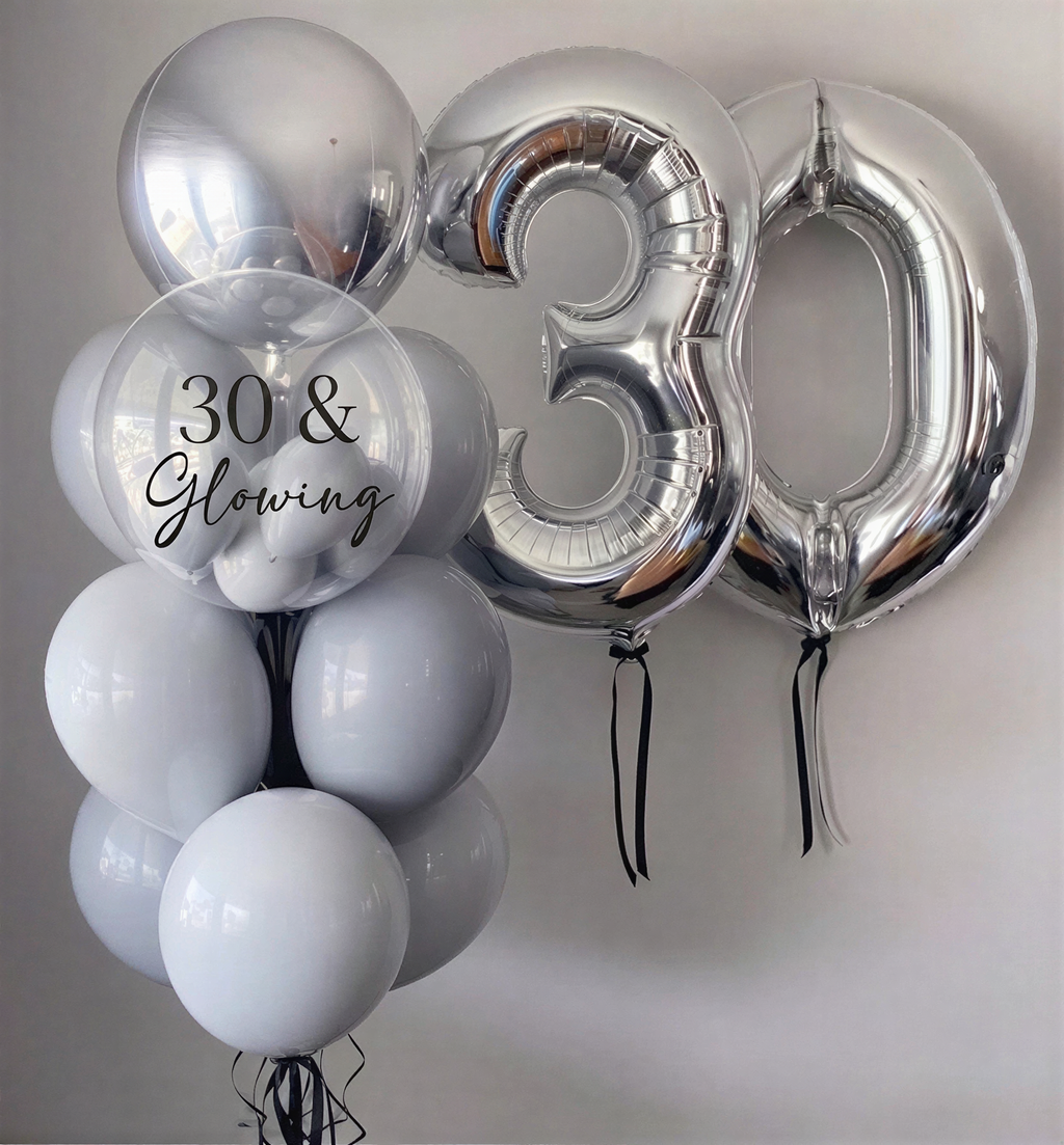 Monochrome Grey Signature Balloon Bundle
