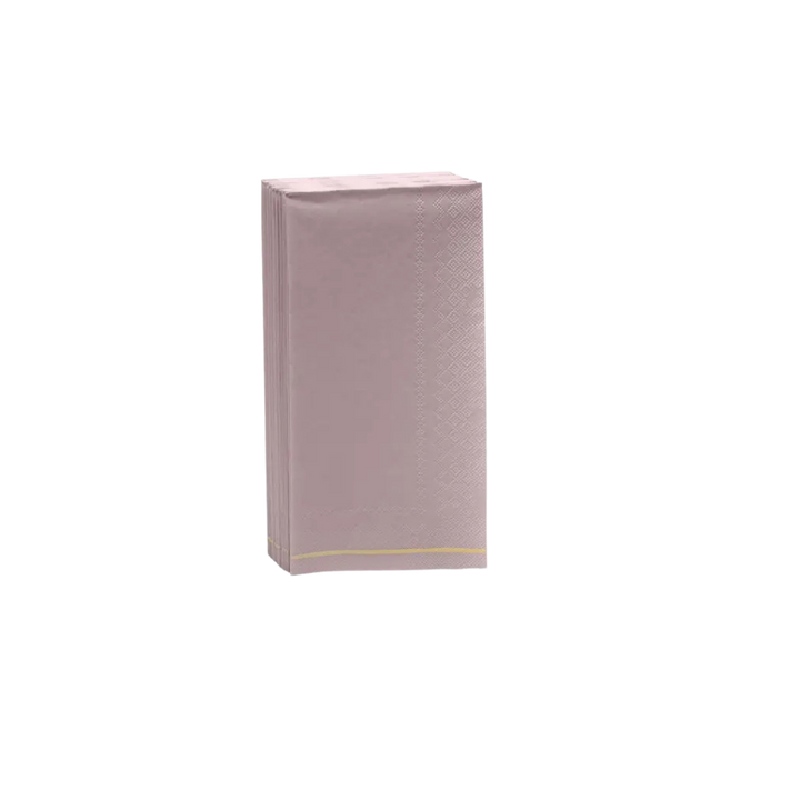 Mauve with Gold Stripe Guest Napkins