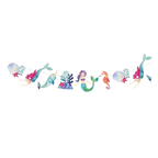 Colorful mermaid and narwhal garland ocean birthday decoration from Parte Haus party supply store in Bethesda MD