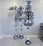 Metallic Silver & Gray Glow Celebration