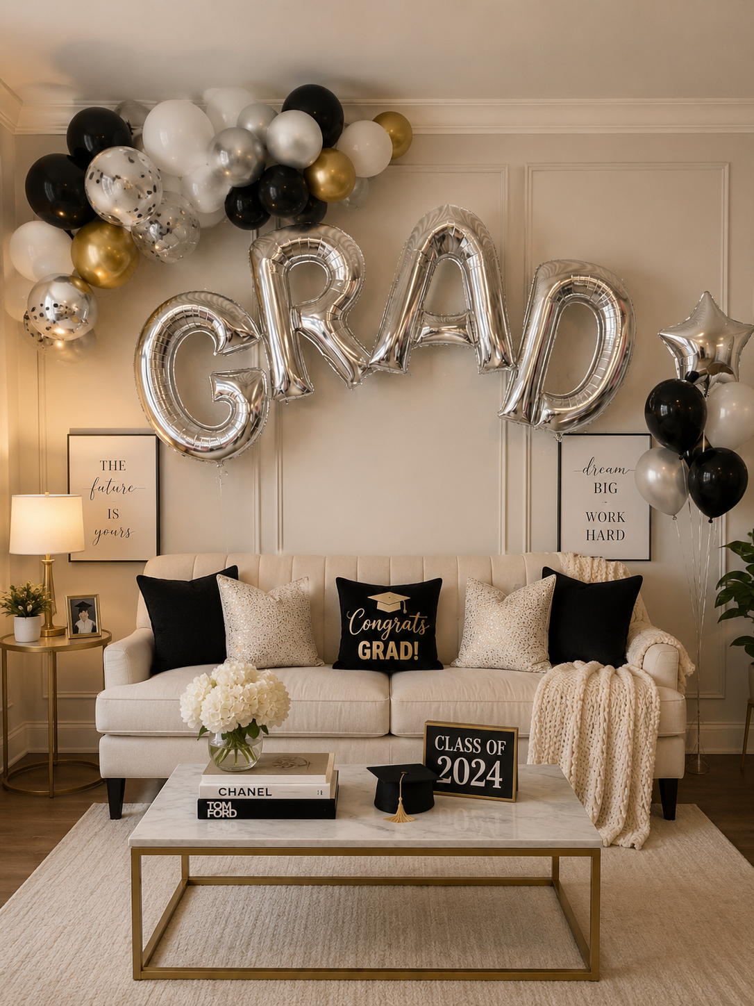Metallic Letter Balloon Arch
