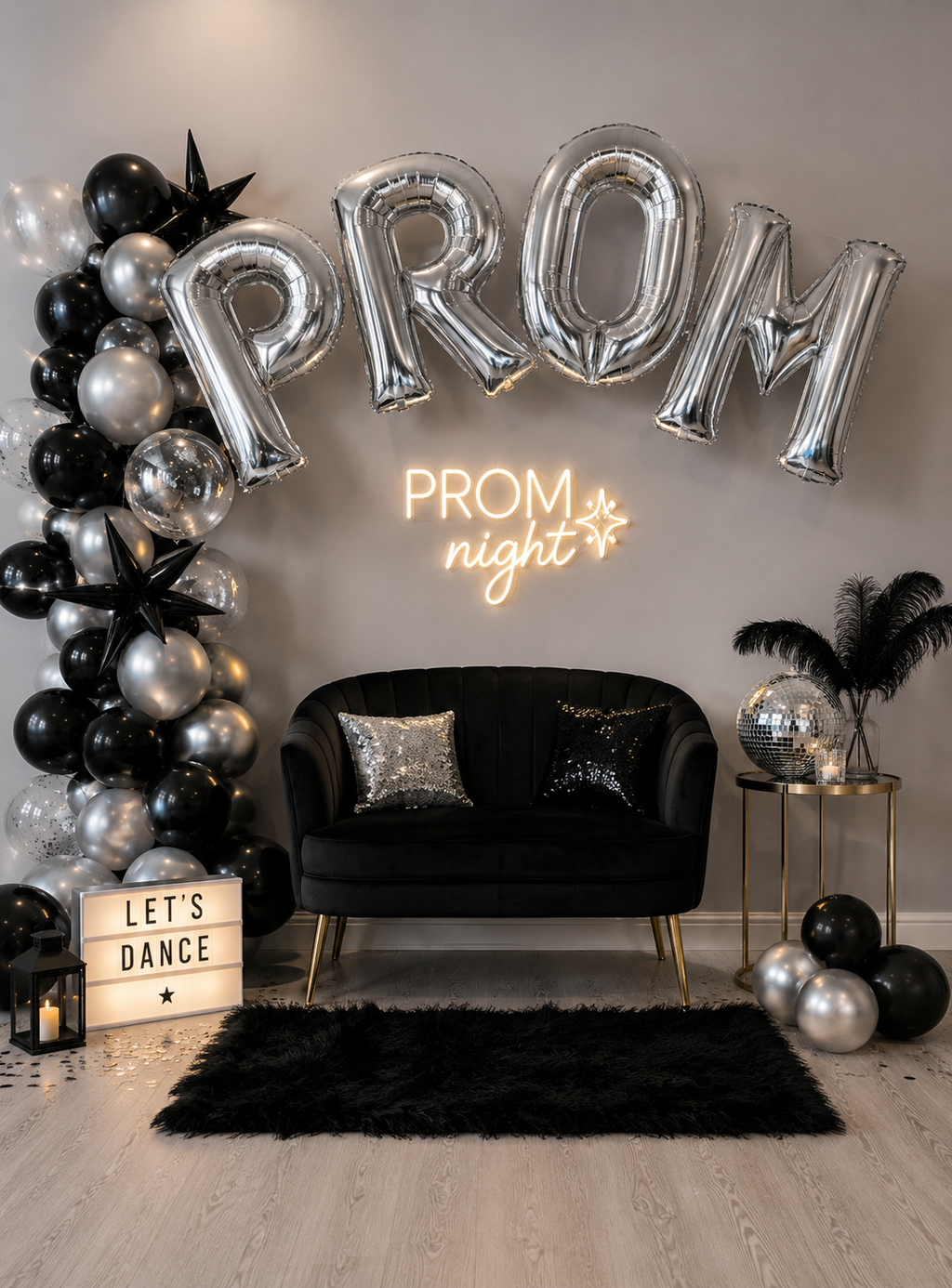Metallic Letter Balloon Arch