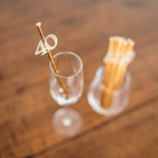 Metallic gold straw with glitter 40 topper for 40th birthday celebration from Parte Haus party supply store in Bethesda Maryland