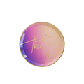 Purple and gold paper plate with thirty script design birthday theme from Parte Haus party supply store in Bethesda MD