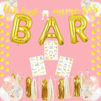 Gold mimosa bar decoration kit with balloons and tassels brunch theme from Parte Haus party supply store in Bethesda MD