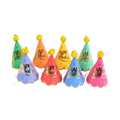 Colorful mini birthday party hats with pom poms Happy Birthday theme from Parte Haus party supply store in Bethesda MD
