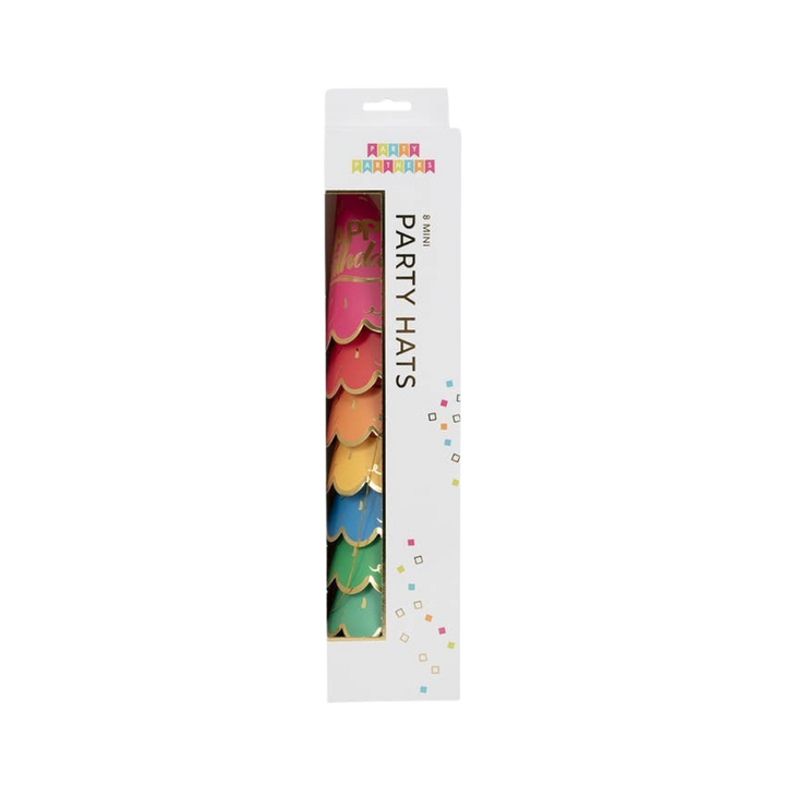 Colorful Wavy Mini Happy Birthday Party hats