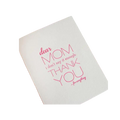 White and pink letterpress Mother’s Day greeting card for mom from Parte Haus party supply store in Bethesda MD.