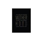Black Mothers Day greeting card with gold text celebrating motherhood from Parte Haus party supply store in Bethesda Maryland
