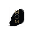 Black and white Mother’s Day greeting card with gold MOM and modern brushstroke from Parte Haus party supply store in Bethesda MD
