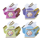 Multicolor tea pot favor box with floral design for tea party theme from Parte Haus party supply store in Bethesda MD