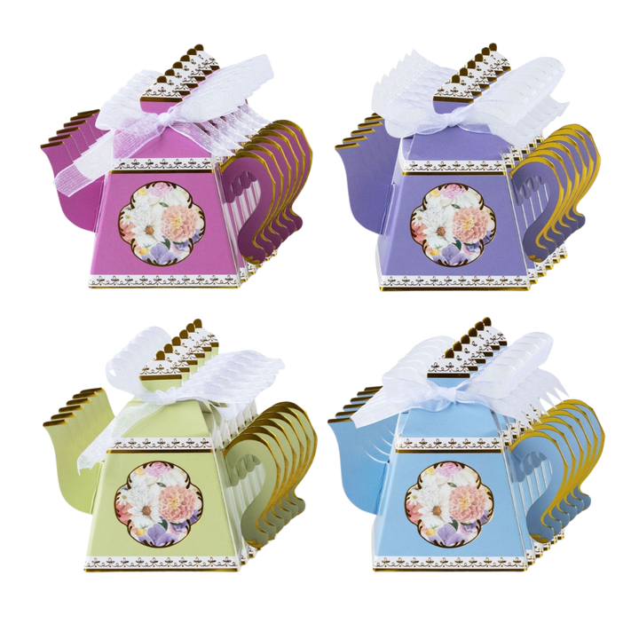 Multicolor Tea Time Party Favor Box