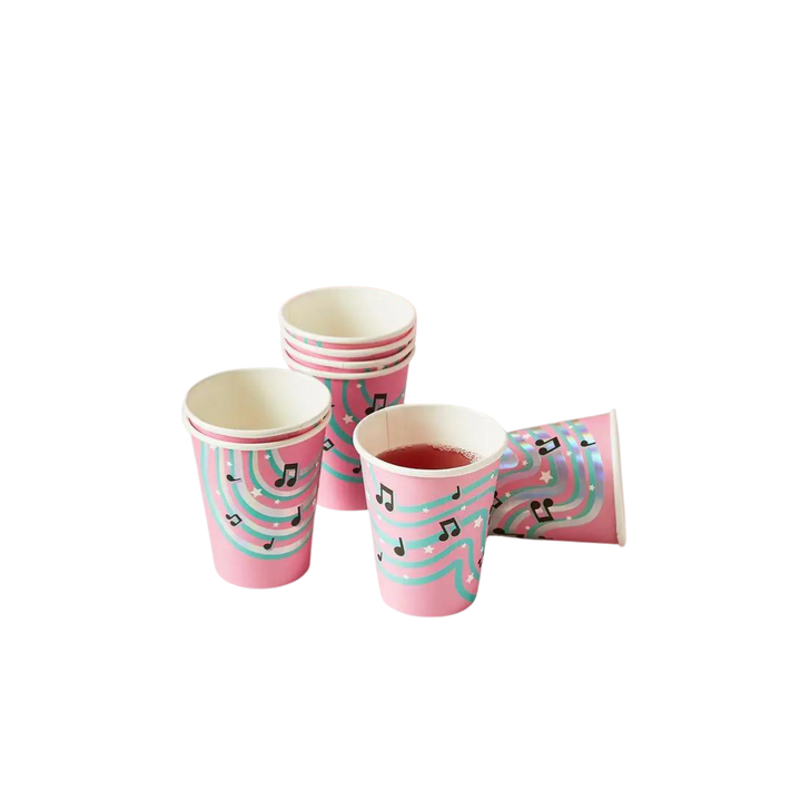 Pink Musical Notes Cups