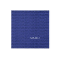 Navy Mazel cocktail napkin with modern text Bar Mitzvah theme from Parte Haus party supply store in Bethesda Maryland