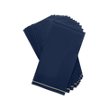 Navy with gold stripe guest paper napkins elegant dinner decor from Parte Haus party supply store in Bethesda Maryland