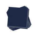 Navy with silver stripe cocktail napkins classic design from Parte Haus party supply store in Bethesda Maryland