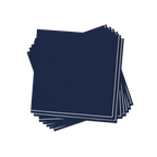 Navy with silver stripe cocktail napkins classic design from Parte Haus party supply store in Bethesda Maryland
