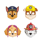 colorful dog character paper masks for kids cartoon theme from Parte Haus party supply store in Bethesda MD