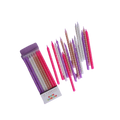Pink purple and gold birthday candles with polka dots from Parte Haus party supply store in Bethesda Maryland