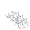 White plastic cocktail stirrers with curved design for celebration drinks from Parte Haus party supply store in Bethesda MD