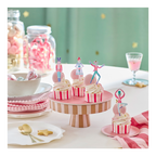 Pink Nutcracker cupcake toppers whimsical holiday decor from Parte Haus party supply store in Bethesda Maryland