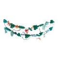 green and multicolor dinosaur garland with leaves for kids birthday from Parte Haus party supply store in Bethesda Maryland