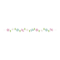 Pastel floral garland with paper flowers and green leaves spring decoration from Parte Haus party supply store in Bethesda MD