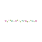 Pastel floral garland with paper flowers and green leaves spring decoration from Parte Haus party supply store in Bethesda MD