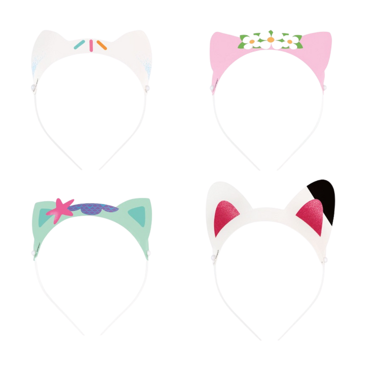 Gabby's Doll House Paper Headbands with Glitter - 4 pk
