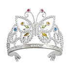 Silver butterfly tiara with colorful gems princess birthday from Parte Haus party supply store in Bethesda Maryland.