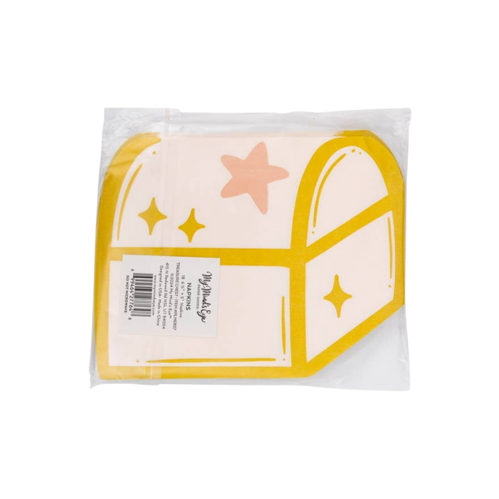 Pink Mermaid Treasure Chest Guest Napkin