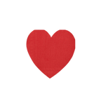Red heart shaped napkin for Valentine's Day from Parte Haus party supply store in Bethesda Maryland