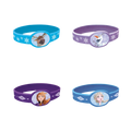 Blue and purple Frozen character rubber wristbands for birthday party theme from Parte Haus party supply store in Bethesda MD