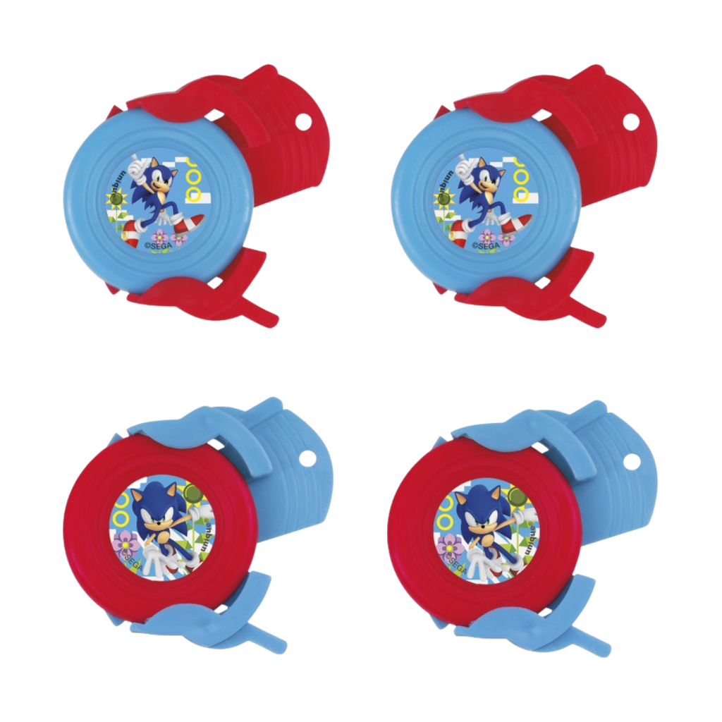 Red and blue Sonic the Hedgehog blowouts for birthday theme from Parte Haus party supply store in Bethesda MD