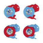 Red and blue Sonic the Hedgehog blowouts for birthday theme from Parte Haus party supply store in Bethesda MD