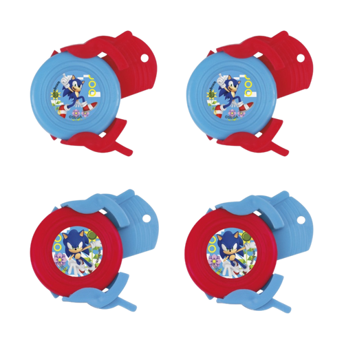 Red and blue Sonic the Hedgehog blowouts for birthday theme from Parte Haus party supply store in Bethesda MD