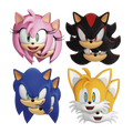 Multicolor character masks featuring Sonic Amy Shadow Tails themed for kids from Parte Haus party supply store in Bethesda Maryland