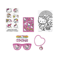 Pink and white Hello Kitty favor kit with stickers tattoos sunglasses bracelet from Parte Haus party supply store in Bethesda MD