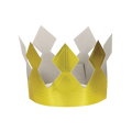 Gold paper crown with diamond shapes for birthday celebration from Parte Haus party supply store in Bethesda MD.